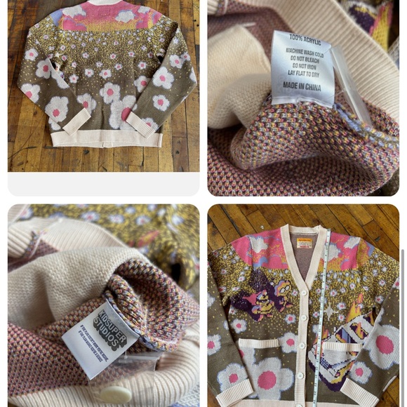 Kidsuper Studios Cardigan Sweater Kid Super Studios X Rhymezlikedimez Collab SzM - Picture 3 of 4